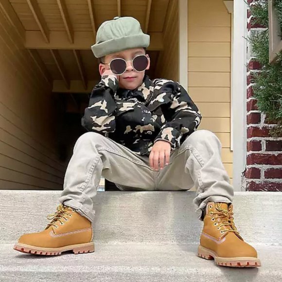 TIMBERLAND 6 Premium Waterproof Work Boots 12709 Wheat Youth